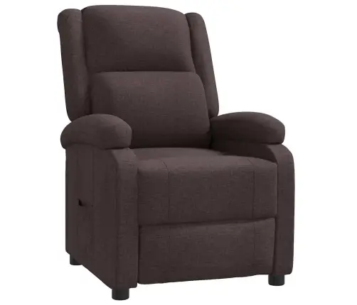 Atpūtas Krēsls, Atgāžams, Tumši Brūns Audums Vidaxl