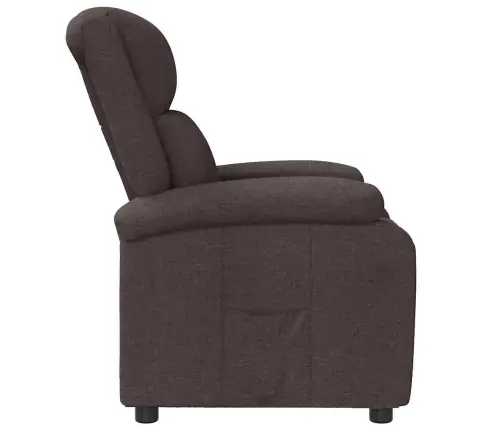 Atpūtas Krēsls, Atgāžams, Tumši Brūns Audums Vidaxl