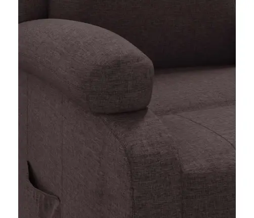 Atpūtas Krēsls, Atgāžams, Tumši Brūns Audums Vidaxl