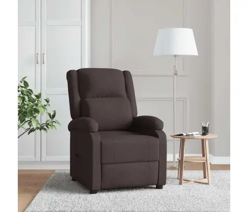 Atpūtas Krēsls, Atgāžams, Tumši Brūns Audums Vidaxl