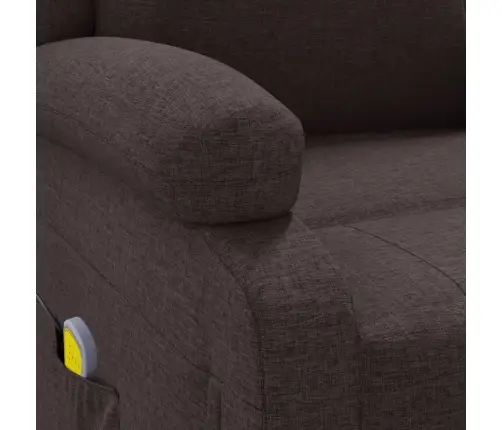 Masāžas Krēsls, Tumši Brūns Audums Vidaxl