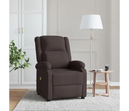 Masāžas Krēsls, Tumši Brūns Audums Vidaxl