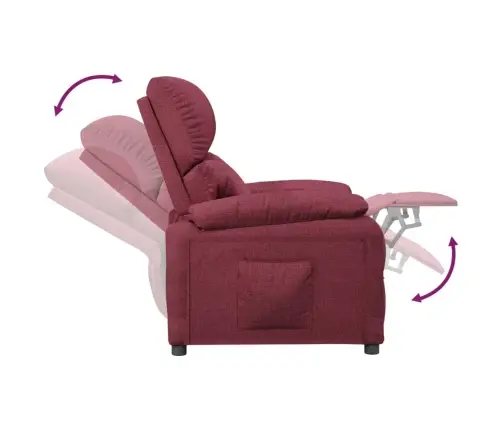 Atlošiamas Krėslas, Raudonojo Vyno Spalvos, Audinys