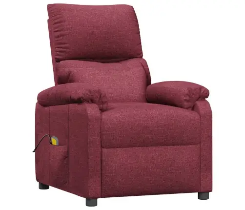 Masažinis Krėslas, Raudonojo Vyno Spalvos, Audinys