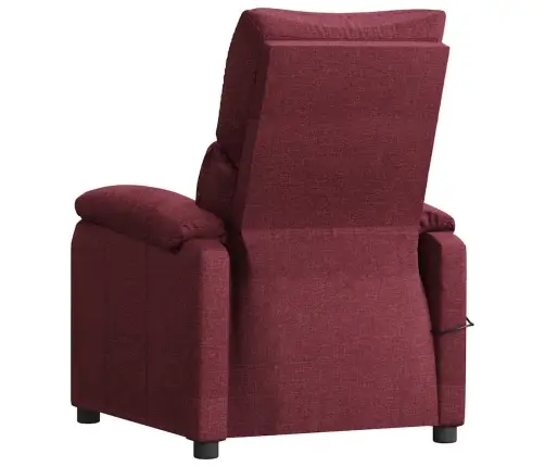 Masažinis Krėslas, Raudonojo Vyno Spalvos, Audinys