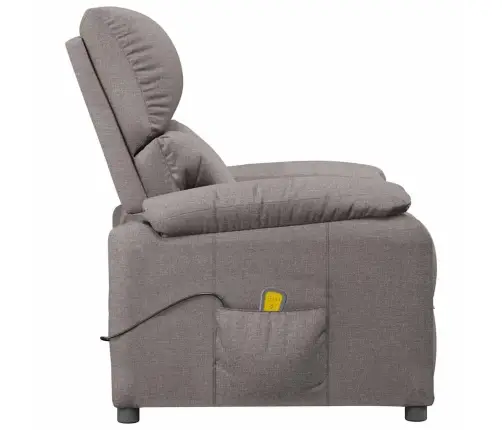 Masažinis Krėslas, Taupe Spalvos, Audinys