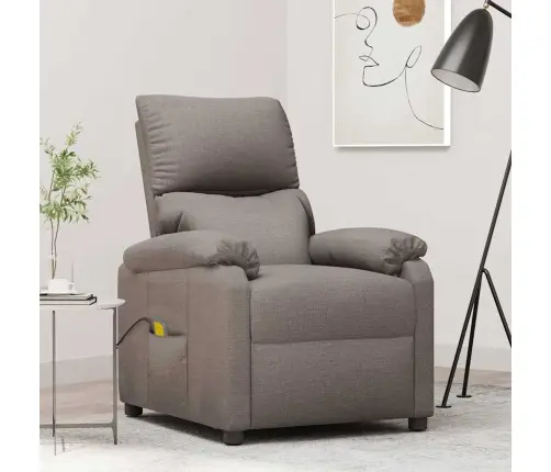 Masažinis Krėslas, Taupe Spalvos, Audinys