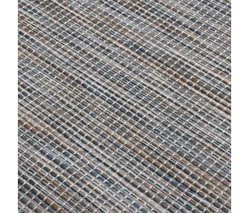 Āra Paklājs, 160X230 Cm, Brūns Ar Zils Vidaxl