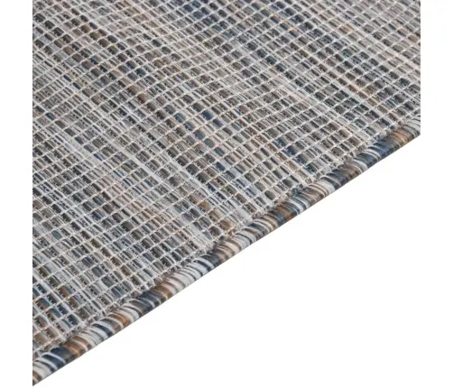 Āra Paklājs, 200X280 Cm, Brūns Ar Zils Vidaxl