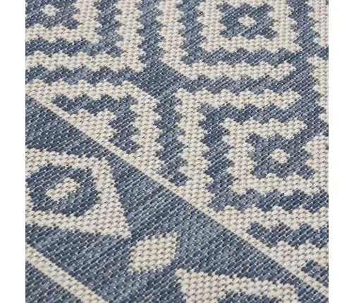 Lauko Kilimėlis, Mėlynos Spalvos, 80X250cm Plokščio Pynimo