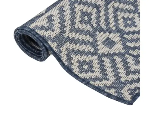 Āra Paklājs, 200X280 Cm, Zilas Svītras Vidaxl