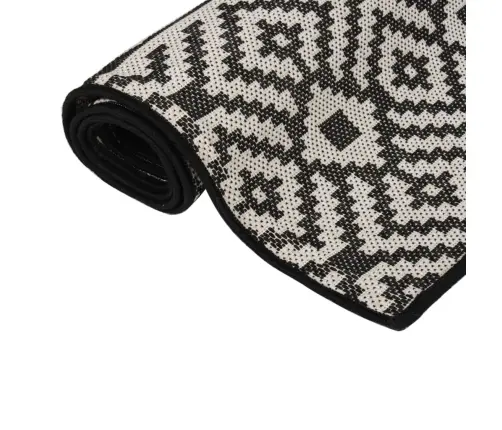 Āra Paklājs, 120X170 Cm, Melnas Svītras Vidaxl