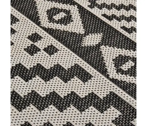 Āra Paklājs, 120X170 Cm, Melnas Svītras Vidaxl