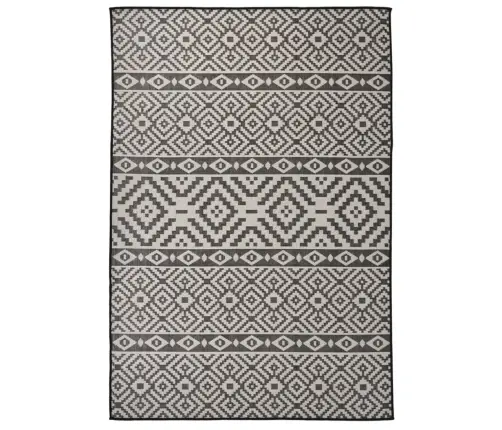 Āra Paklājs, 160X230 Cm, Melnas Svītras Vidaxl