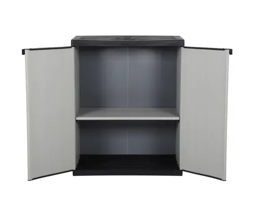 Dārza Skapītis Ar 1 Plauktu, 68X40X85 Cm, Pelēks Ar Melnu Vidaxl