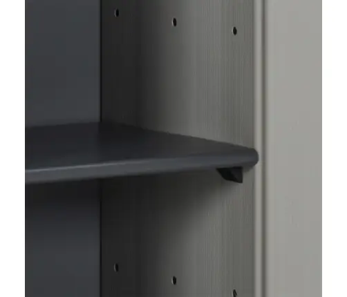 Dārza Skapītis Ar 1 Plauktu, 35X40X85 Cm, Pelēks Ar Melnu Vidaxl