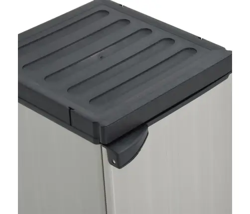 Dārza Skapītis Ar 1 Plauktu, 35X40X85 Cm, Pelēks Ar Melnu Vidaxl