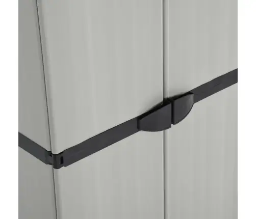 Dārza Skapis, 3 Plaukti, Pelēks Ar Melnu, 68X40X168 Cm Vidaxl