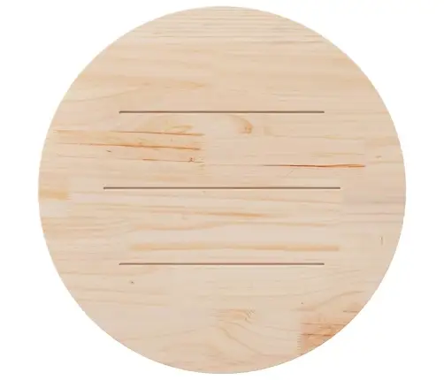 Galda Virsma, Balta, Ø80X2,5 Cm, Priedes Masīvkoks Vidaxl