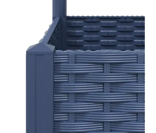 Dārza Puķu Kaste Ar Špaleru, Zili Pelēka, 40X40X121,5 Cm, Pp Vidaxl