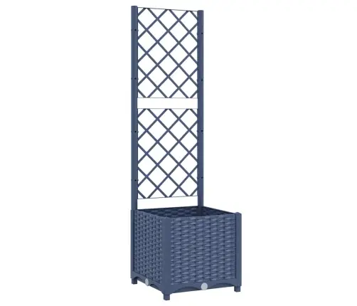 Sodo Vazonas Su Grotelėmis, Mėlynai Pilkas, 40X40X136 cm Pp