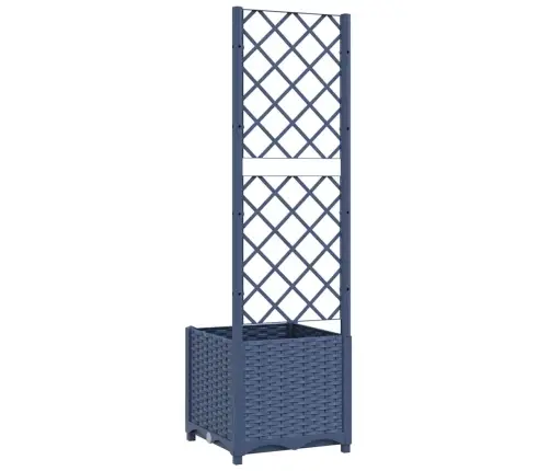 Sodo Vazonas Su Grotelėmis, Mėlynai Pilkas, 40X40X136 cm Pp