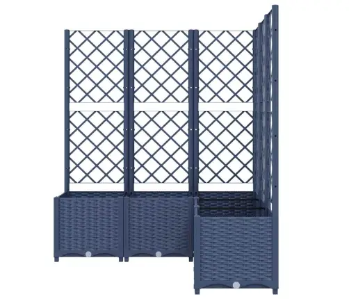 Dārza Puķu Kaste Ar Špaleru, Zili Pelēka, 120X120X136 Cm, Pp Vidaxl