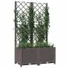 Dārza Puķu Kaste Ar Špaleru, Brūna, 80X40X136 Cm, Pp Vidaxl