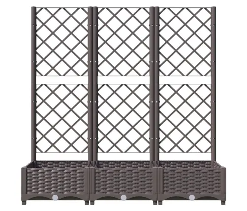 Sodo Vazonas Su Grotelėmis, Rudas, 120X40X121,5 cm Pp