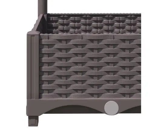 Dārza Puķu Kaste Ar Špaleru, Brūna, 120X120X121,5 Cm, Pp Vidaxl