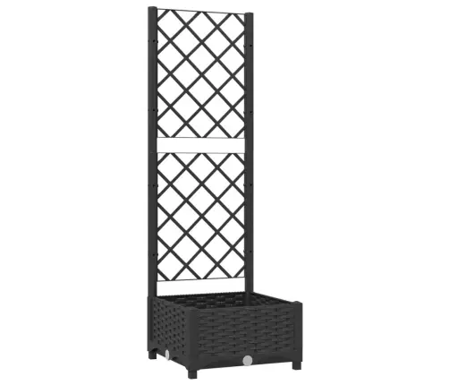 Sodo Vazonas Su Grotelėmis, Juodas, 40X40X121,5 cm Pp