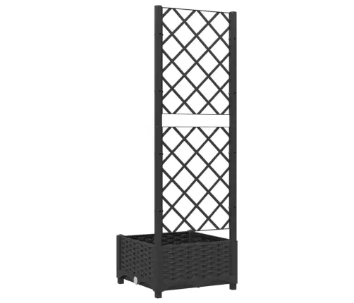 Sodo Vazonas Su Grotelėmis, Juodas, 40X40X121,5 cm Pp