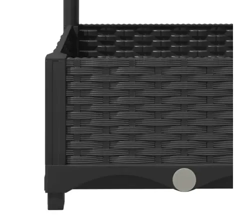 Sodo Vazonas Su Grotelėmis, Juodas, 40X40X121,5 cm Pp