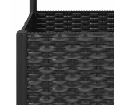 Dārza Puķu Kaste Ar Špaleru, Melna, 40X40X136 Cm, Pp Vidaxl