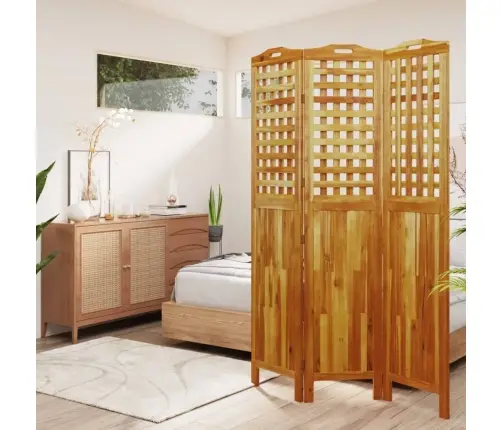 Kambario Pertvara, 3 Segmentai, 121,5X2X180cm Akacijos Masyvas