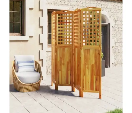 Kambario Pertvara, 4 Segmentai, 162X2X180cm Akacijos Masyvas