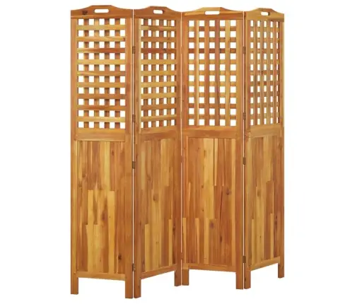 Kambario Pertvara, 4 Segmentai, 162X2X180cm Akacijos Masyvas