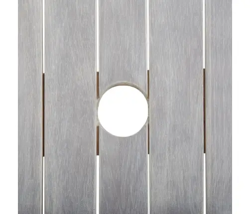 Sodo Stalas, Pilkas, 200X100X75cm Akacijos Medienos Masyvas