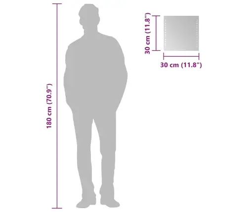 Led-Vannitoapeegel, 30X30 Cm