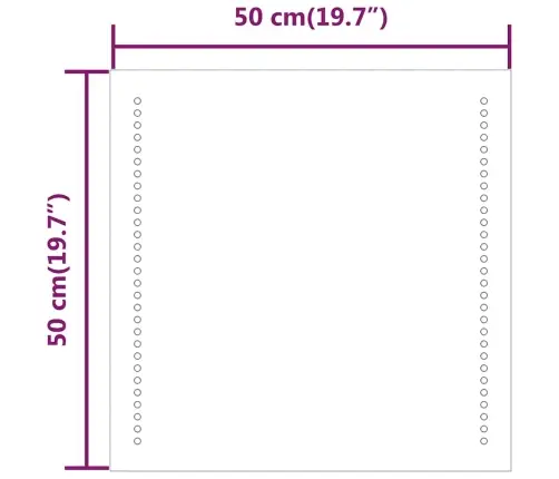 Vonios Kambario Led Veidrodis, 50X50Cm