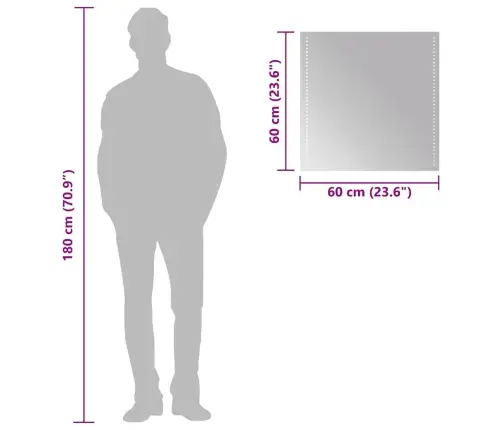 Led Vannitoapeegel, 60X60 Cm