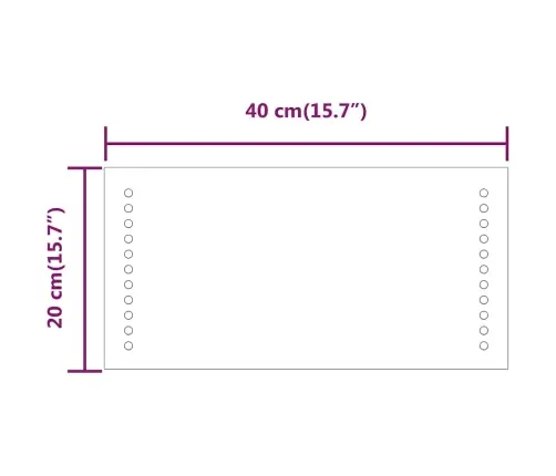 Led-Vannitoapeegel, 40X20 Cm