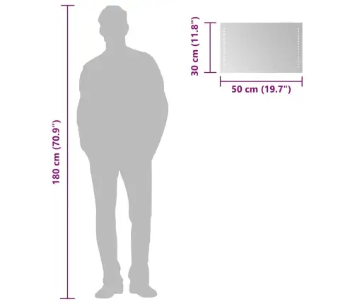 Vannasistabas Spogulis Ar Led, 50X30 Cm Vidaxl