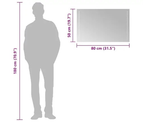 Vannasistabas Spogulis Ar Led, 80X50 Cm Vidaxl Vannasistabas Spogulis Ar Led, 80X50 Cm Vidaxl