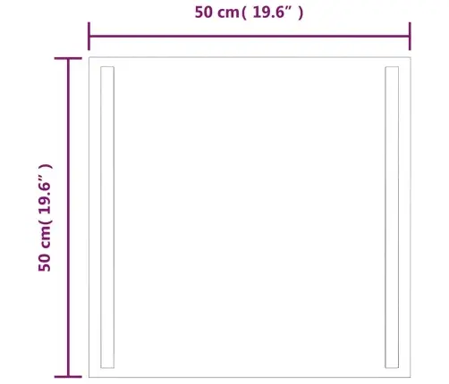 Vannasistabas Spogulis Ar Led, 50X50 Cm Vidaxl Vannasistabas Spogulis Ar Led, 50X50 Cm Vidaxl