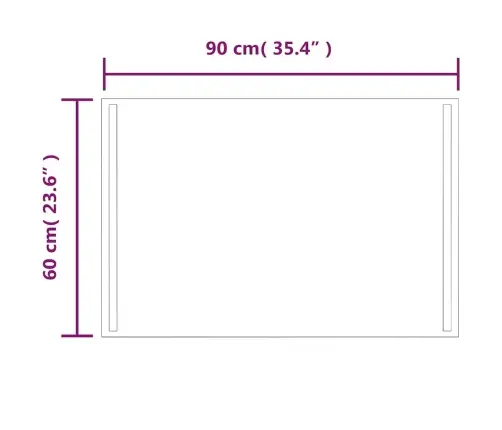 Led Vannitoapeegel, 90X60 Cm