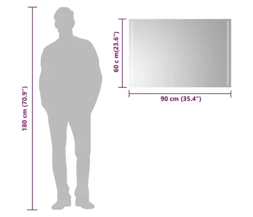 Led Vannitoapeegel, 90X60 Cm