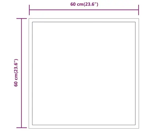 Vannasistabas Spogulis Ar Led, 60X60 Cm Vidaxl