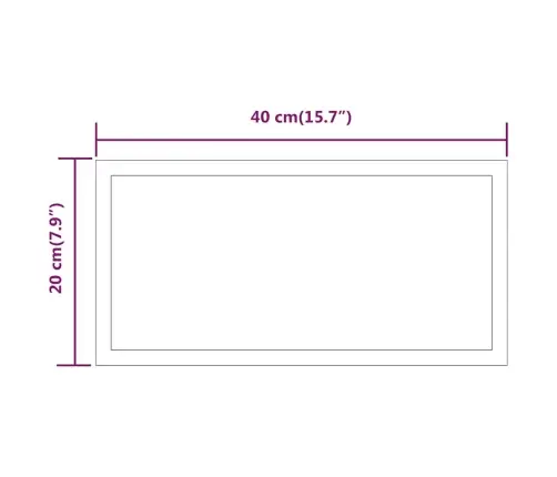 Vannasistabas Spogulis Ar Led, 40X20 Cm Vidaxl