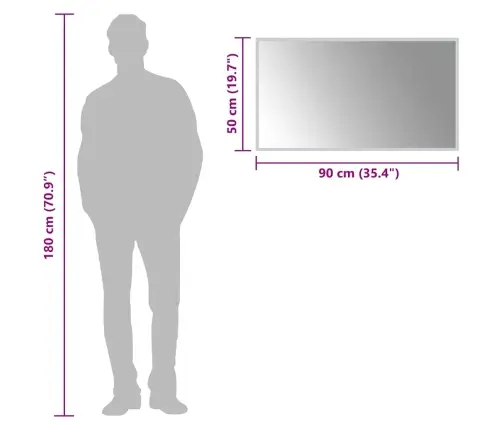 Vonios Kambario Led Veidrodis, 90X50Cm Vonios Kambario Led Veidrodis, 90X50Cm